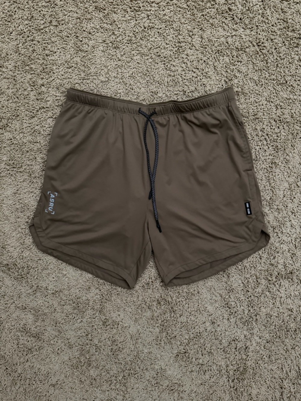 ASRV Men's Athletic Shorts in Olive Brown